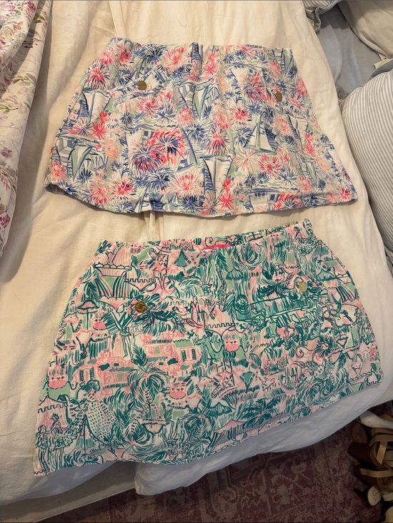 Lilly Pulitzer Dresses & Skirts - Bundle Printed Cotton Mini Skirts - Pastel Floral & Tropical Prints